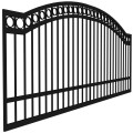 Плоский верхний металлический забор дизайн дешевый кованый забор для внутреннего двора дома